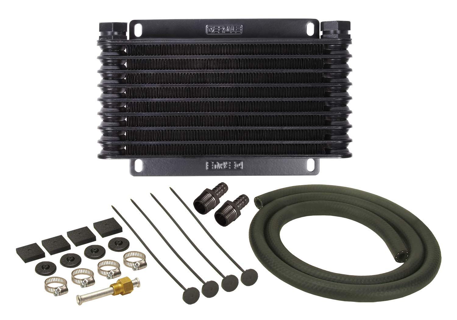 13612 Derale Series 9000 Plate and Fin Transmission Oil Cooler , Black