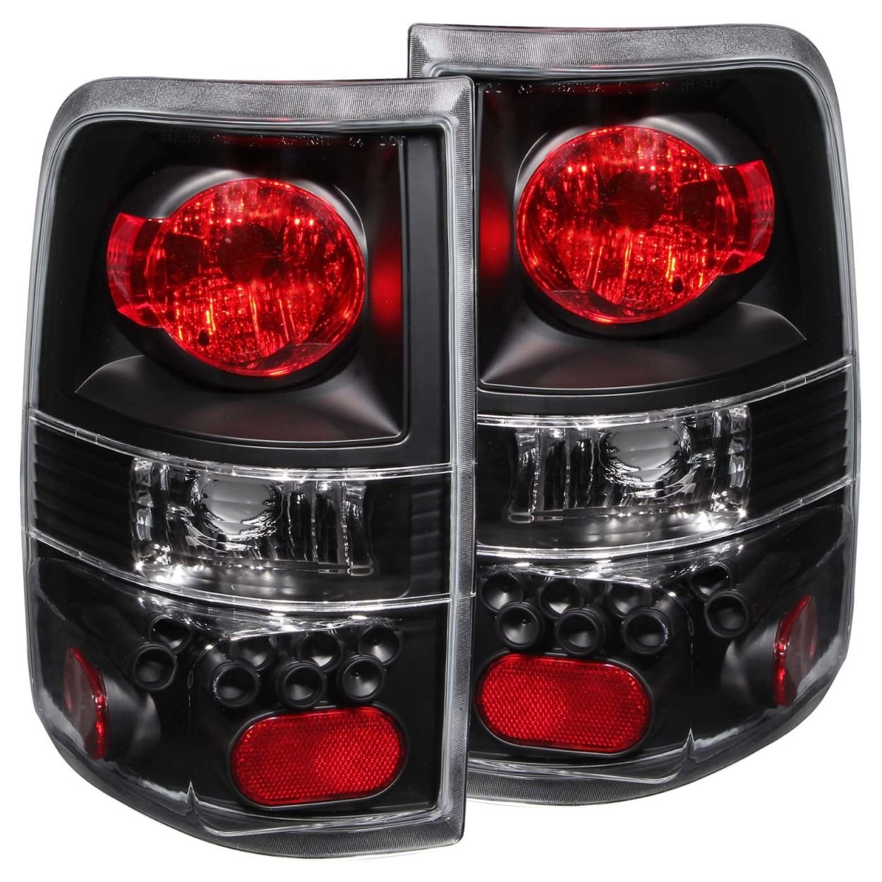 Black Euro Tail Light Set-Clear Lens ANZO USA 211060