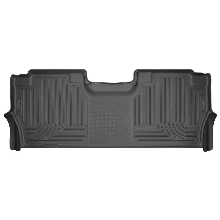 Weatherbeater Husky Liners Floor Mats | Fits 2021-2025 Ford F-150 (Includes 2022-2025 Lightning); 2017-2025 Ford F-250/F-350 SUPERCREW CAB ONLY w/Fold Flat Storage | 2nd Row, 1-pc Black - 14401