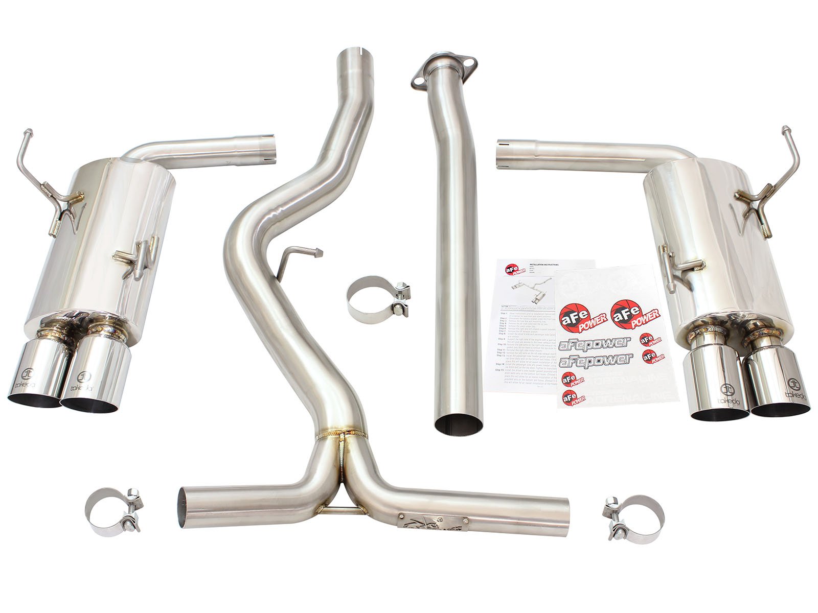 Takeda aFe Power 49-36801-P Stainless Cat-Back Exhaust System (3-2.25")