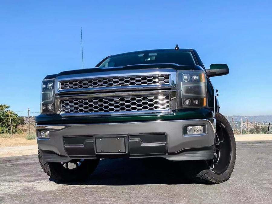 NOVA-Series AlphaRex 04-15 Chevy 1500HD LED Proj Headlights Black w/Activ Light/Seq Signal & SB DRL