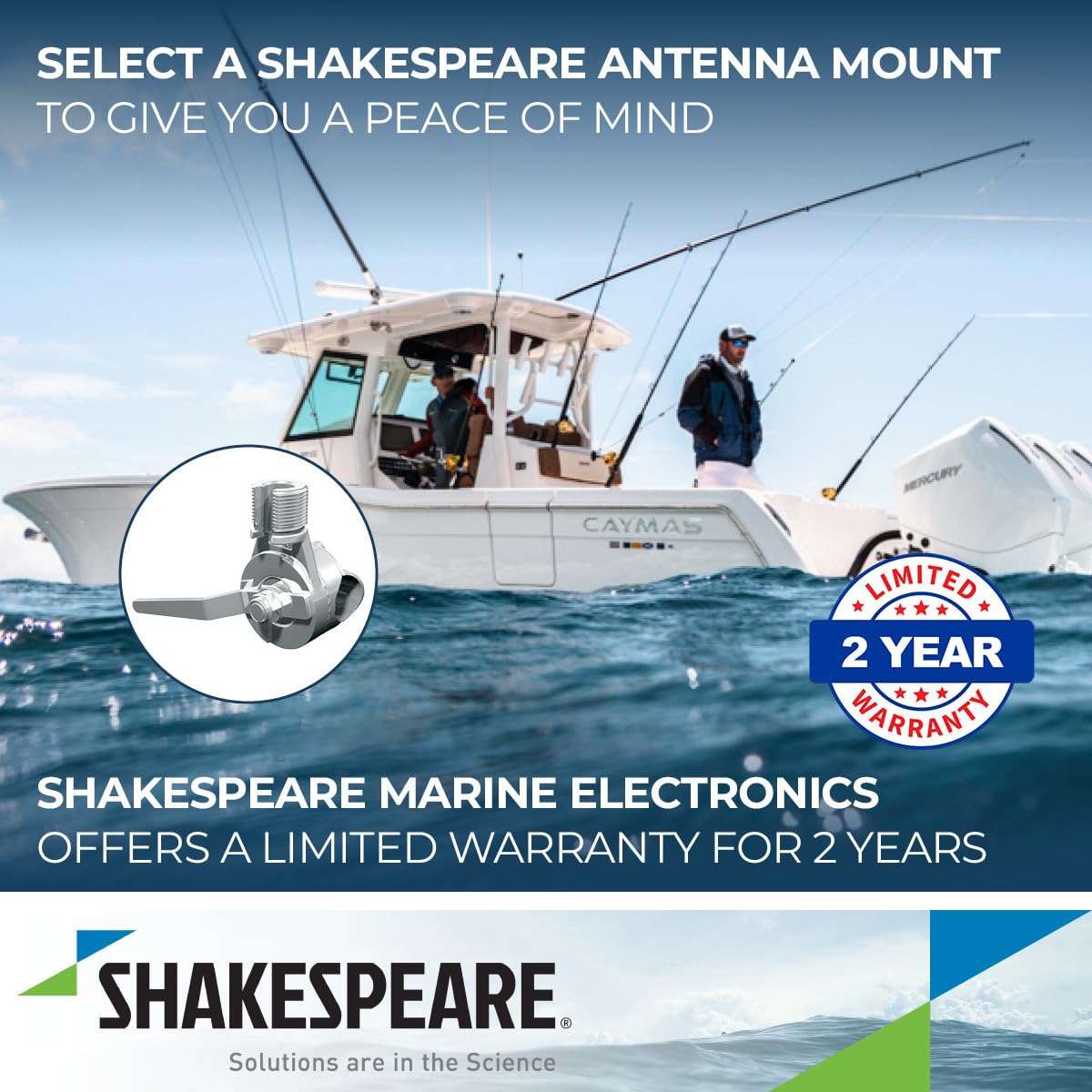 Ratchet Rail Mount Shakespeare 4190 Medium, Silver