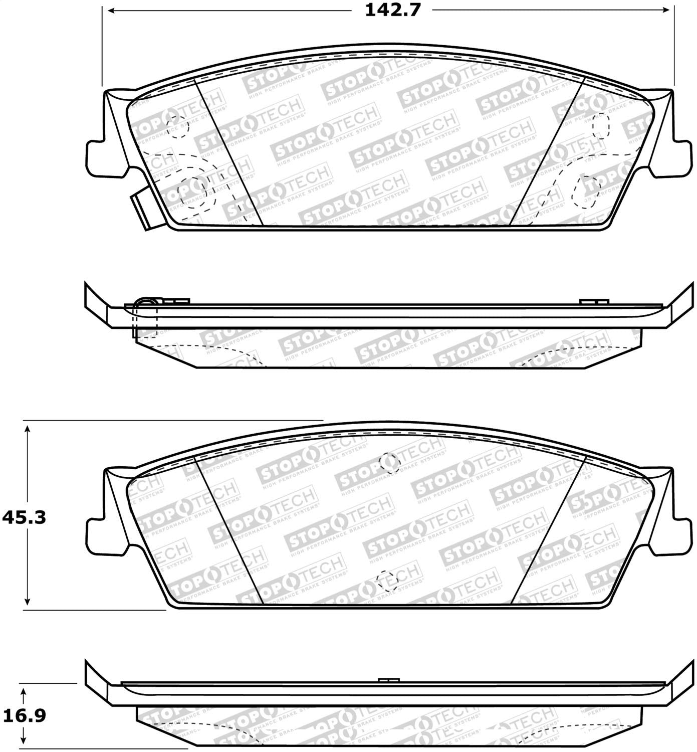 Street Select StopTech Brake Pads 305.11940