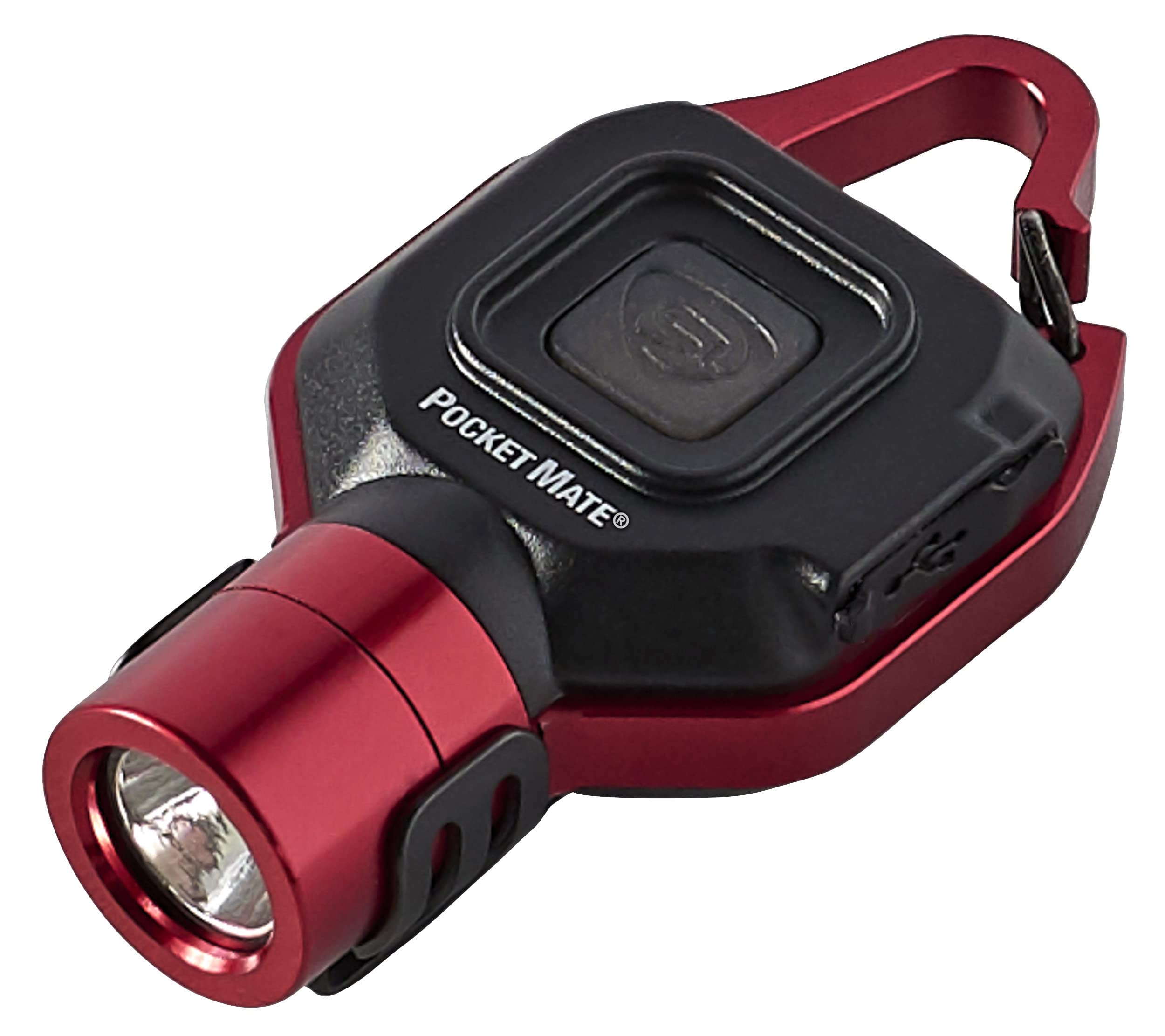 Streamlight Pocket Mate 73301 325-Lumen Keychain/Clip-on USB Rechargeable Flashlight, Red