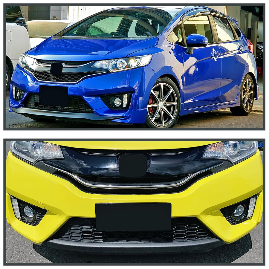 Clear Driving Fog Lights SPEC-D TUNING with LED Strip + Bulbs + Switch Compatible with 2015-2017 Honda Fit L+R Pair Assembly