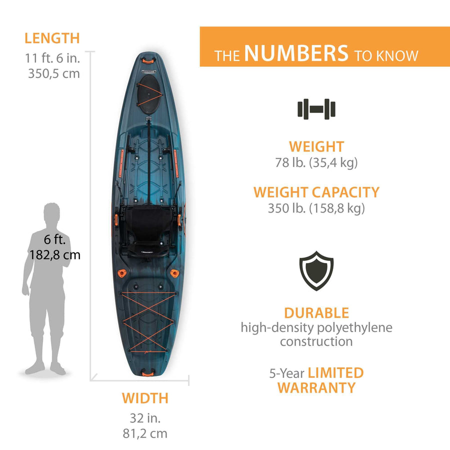 Yukon Angler 116 Lifetime Fishing Kayak