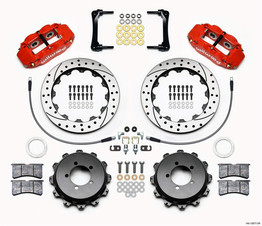 Rear FNSL4R Kit,12.88", Drilled, Red