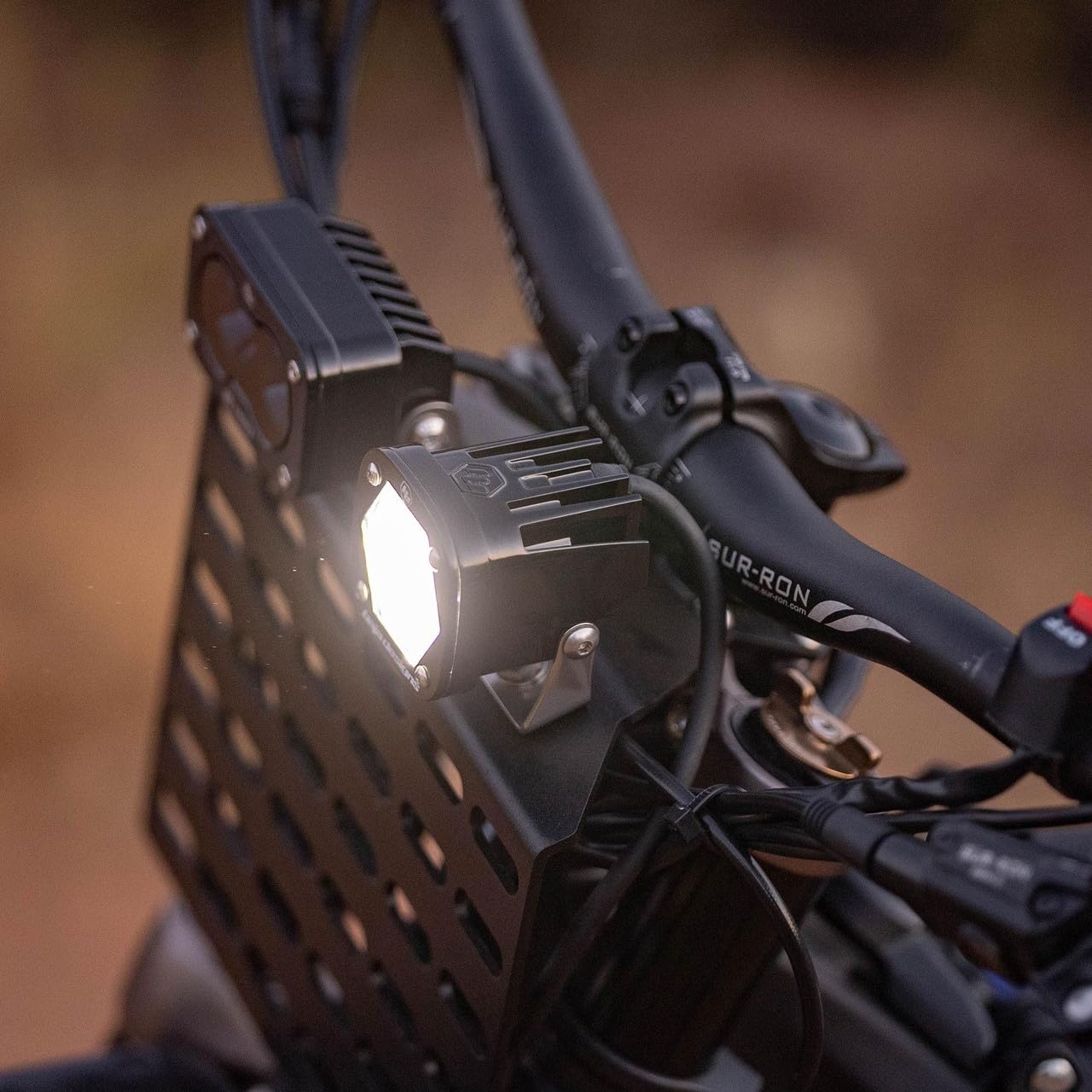 S1 White Headlight Kit for Sur-Ron Light Bee X - Baja Designs S2 Pro Infrared (940nm) IR Wavelength 940nm (Wide Cornering; Clear/IR)