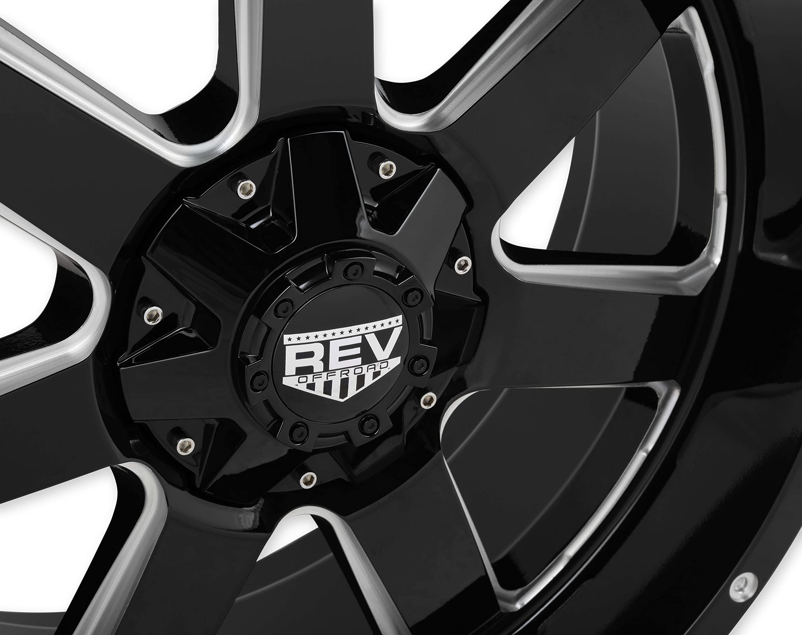 885 Offroad Series REV Wheels 20x9, 6x135/6x139.7, 12 MM Offroad Styling Wheels, Model 885M-2903512 | Aluminum Wheels in a Milled Finish with Gloss Black Inserts 6-Bolt Pattern