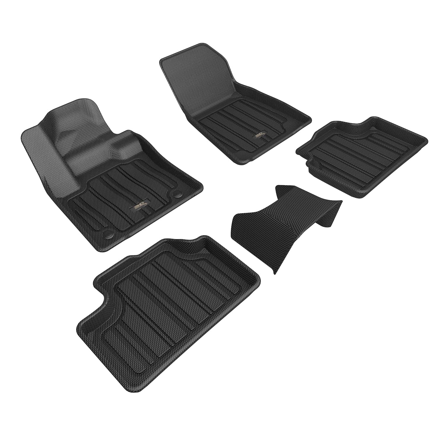 Custom Fit 3D MAXpider Elitect Floor Mat (Black) Compatible for Volvo C40 Recharge 2022-2026 / EC40 2025-2026 - Full Set