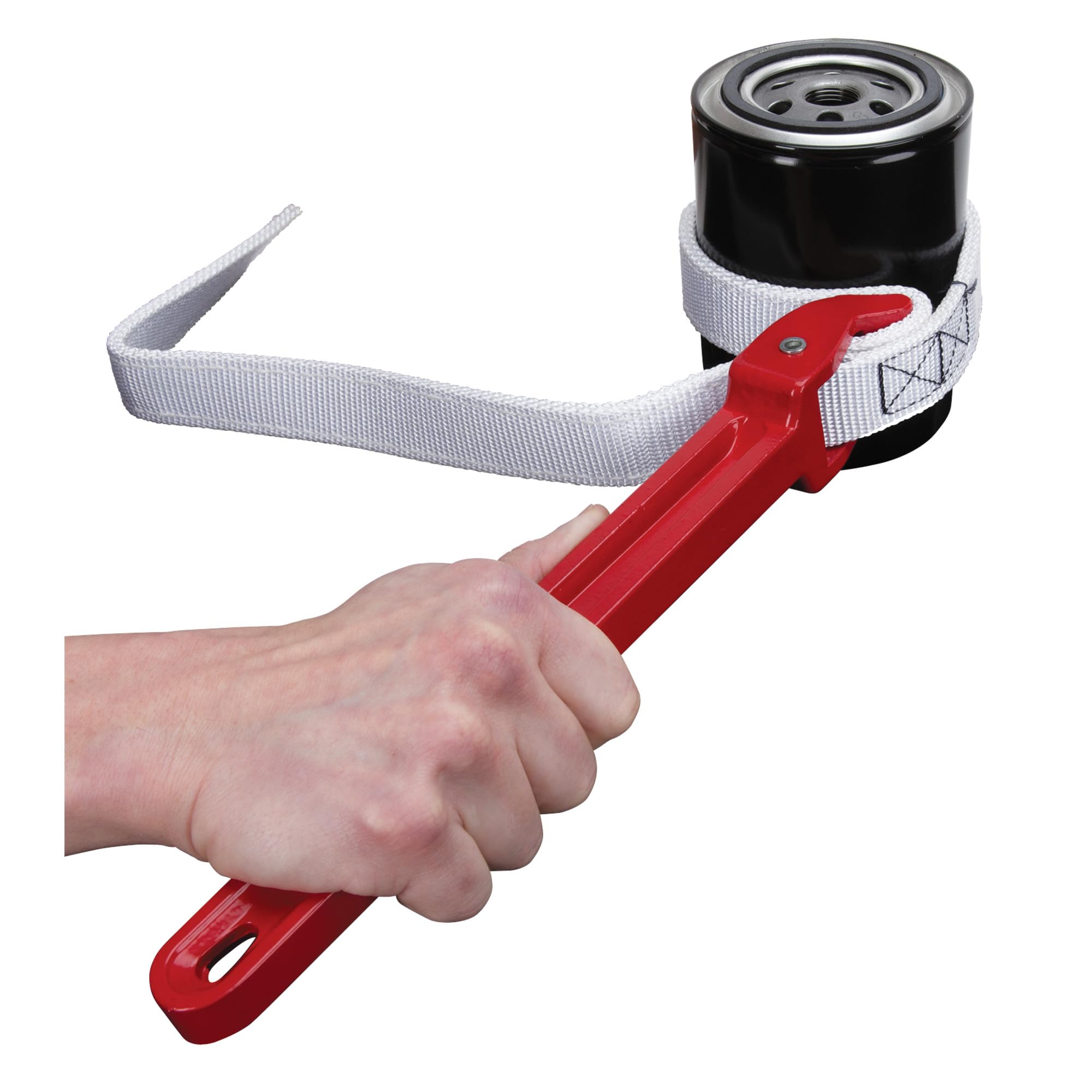 12-Inch Performance Tool W2150 Aluminum Strap Wrench with Double Thick Nylon Strap for Tightening or Loosening Pipes and Fittings up to 9-Inches