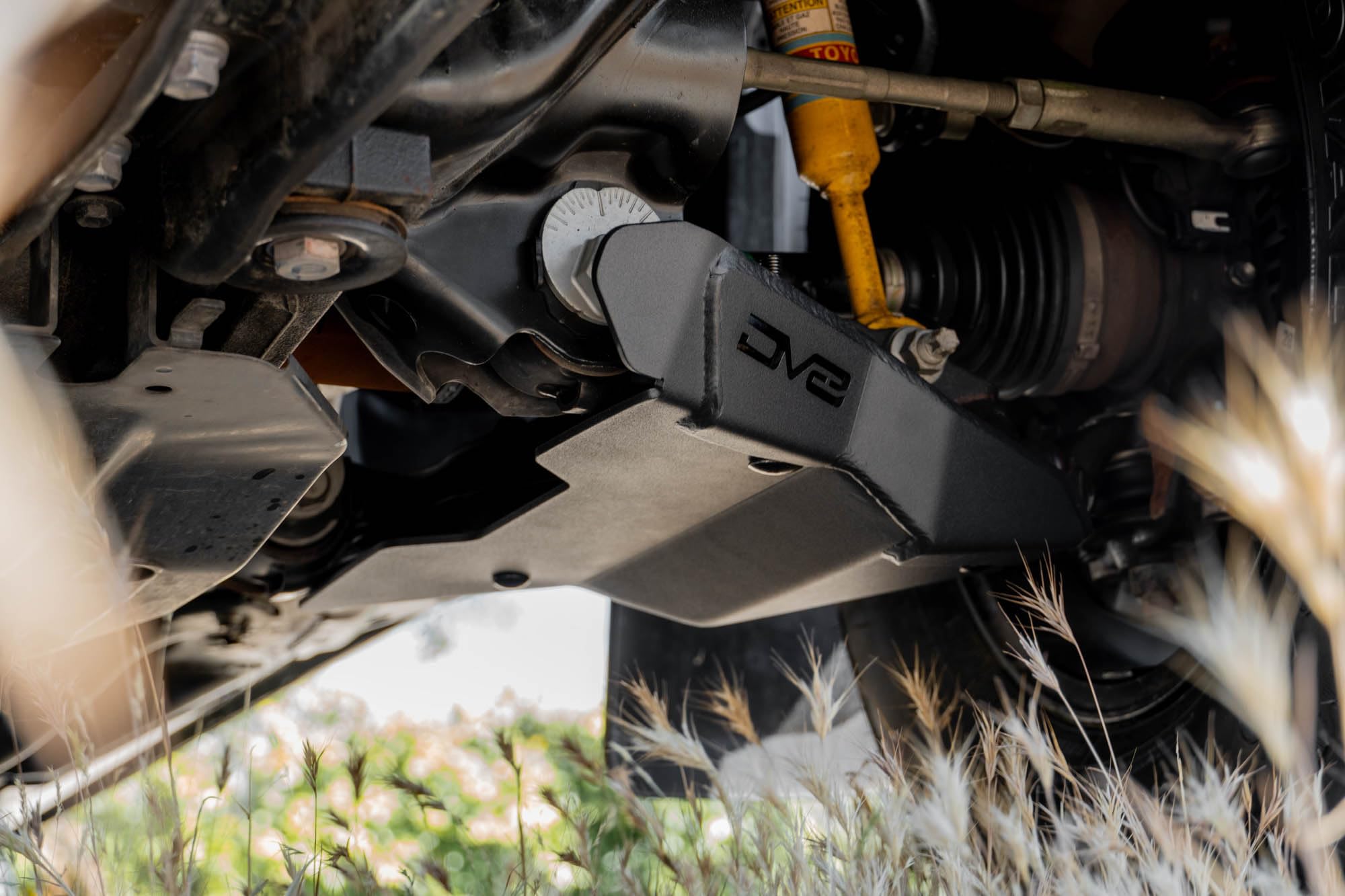 A-Arm Skid Plates for Toyota Tacoma 2016-2023 | Reinforced Leading Face for Protection Against Impacts | Fully Bolt-On | Carriage Bolt Hardware Included | Black Powder Coat Finish | Sold as a Pair