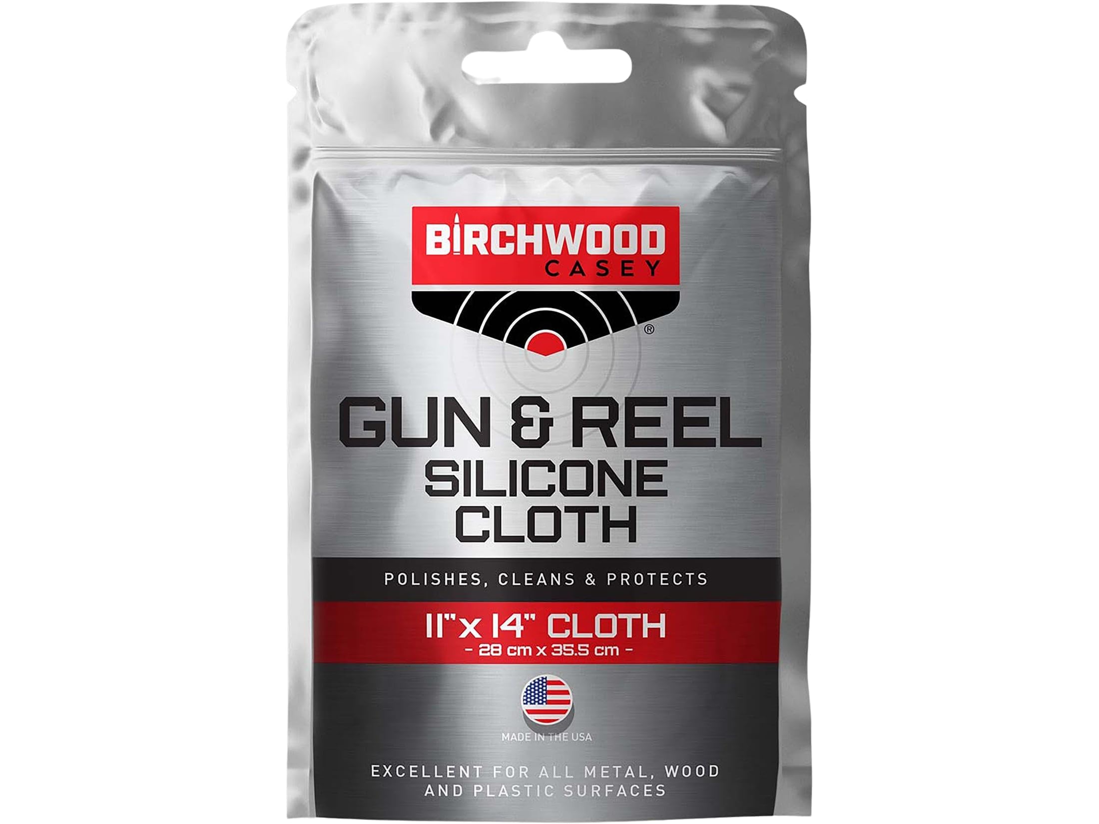 BIRCHWOOD CASEY Silicone Gun & Reel Cloth | Lightweight Cotton 11"x14" Cleaning Rag for Gun, Sporting Equipment & Precision Instruments