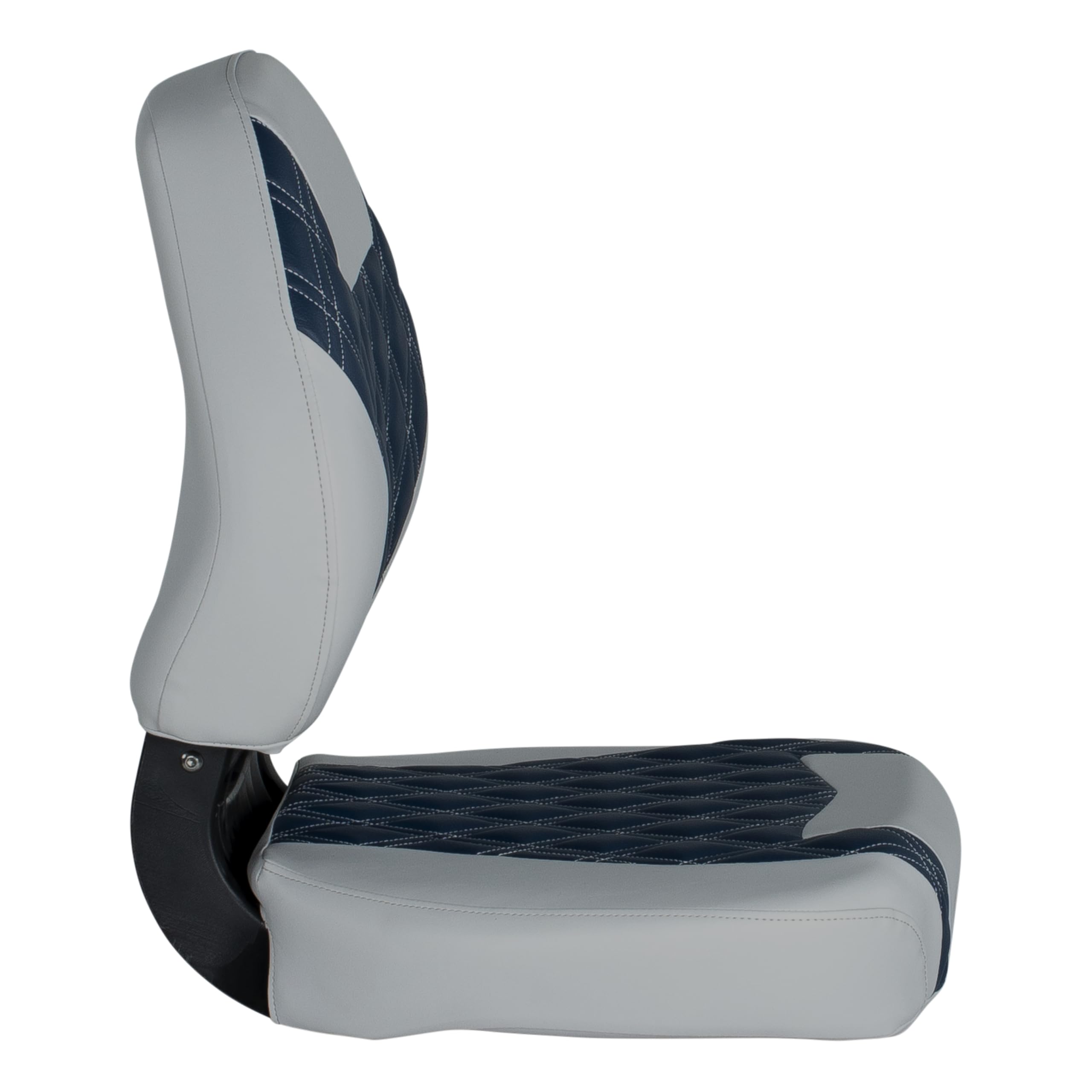 Lippert Folding Pontoon Boat Seat, Sunset Collection, Contoured Foam Cushioning, Durable Marine-Grade Vinyl, Poly Frame, Pedestal Not Included, 19" L x 19" W x 22.5" H - 2024023317