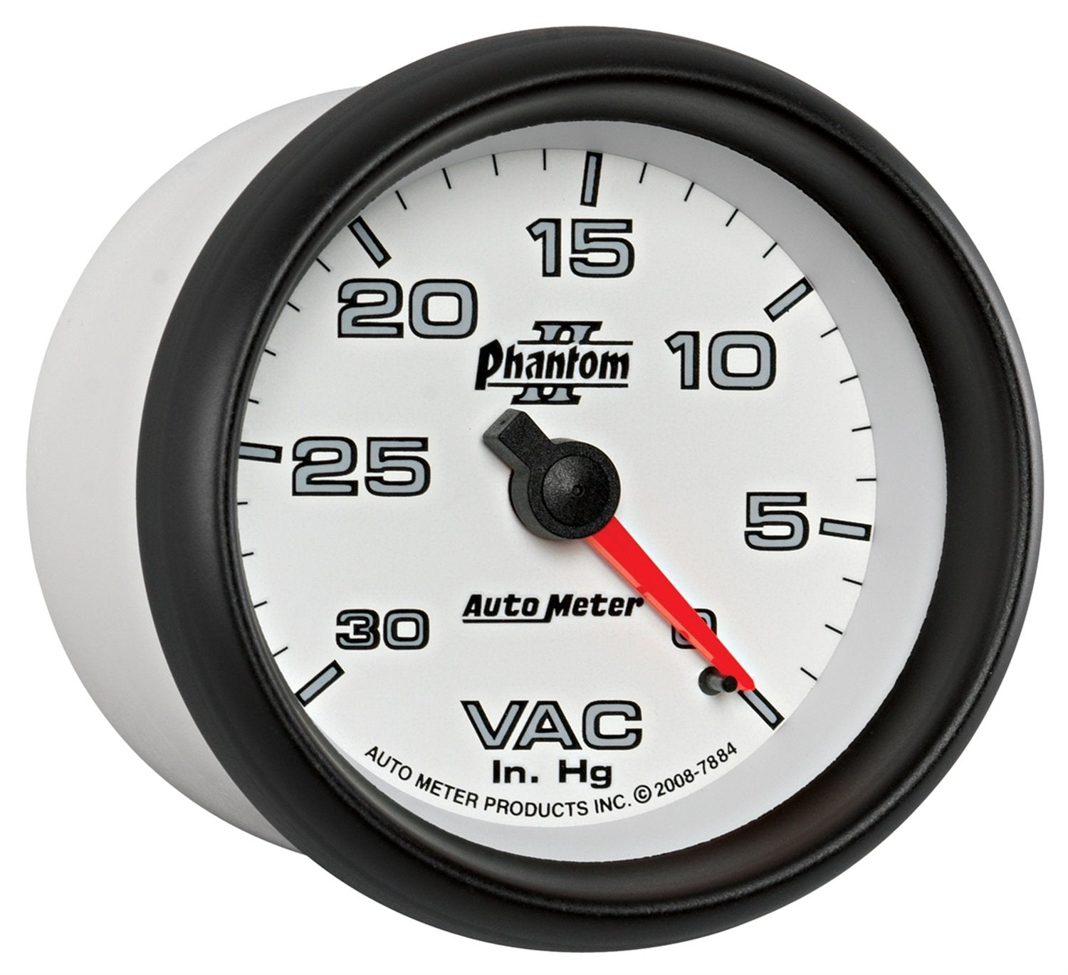 Auto Meter Phantom II 2-5/8" 0-30 in. Hg Mechanical Vacuum Gauge 7884