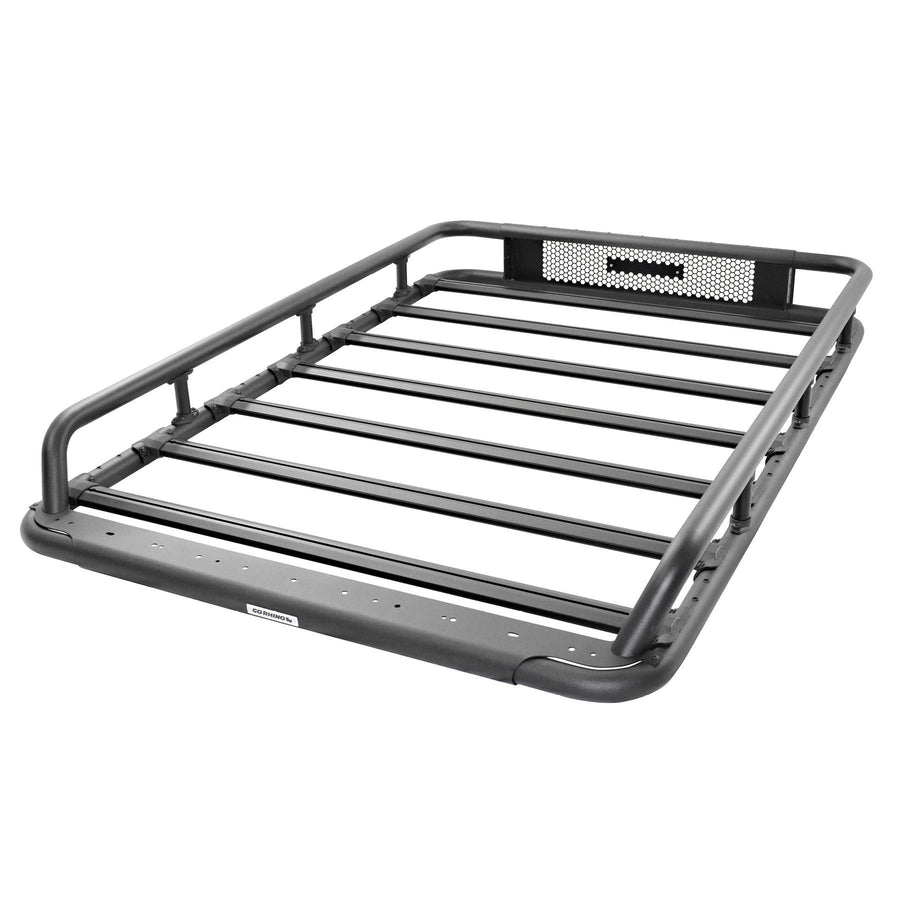 Go Rhino Roof Rack SRM 600 - Tubular Basket-Style Rack & Clamps | Aluminum, Textured Black, L: 75" x W: 52" | 5936075T