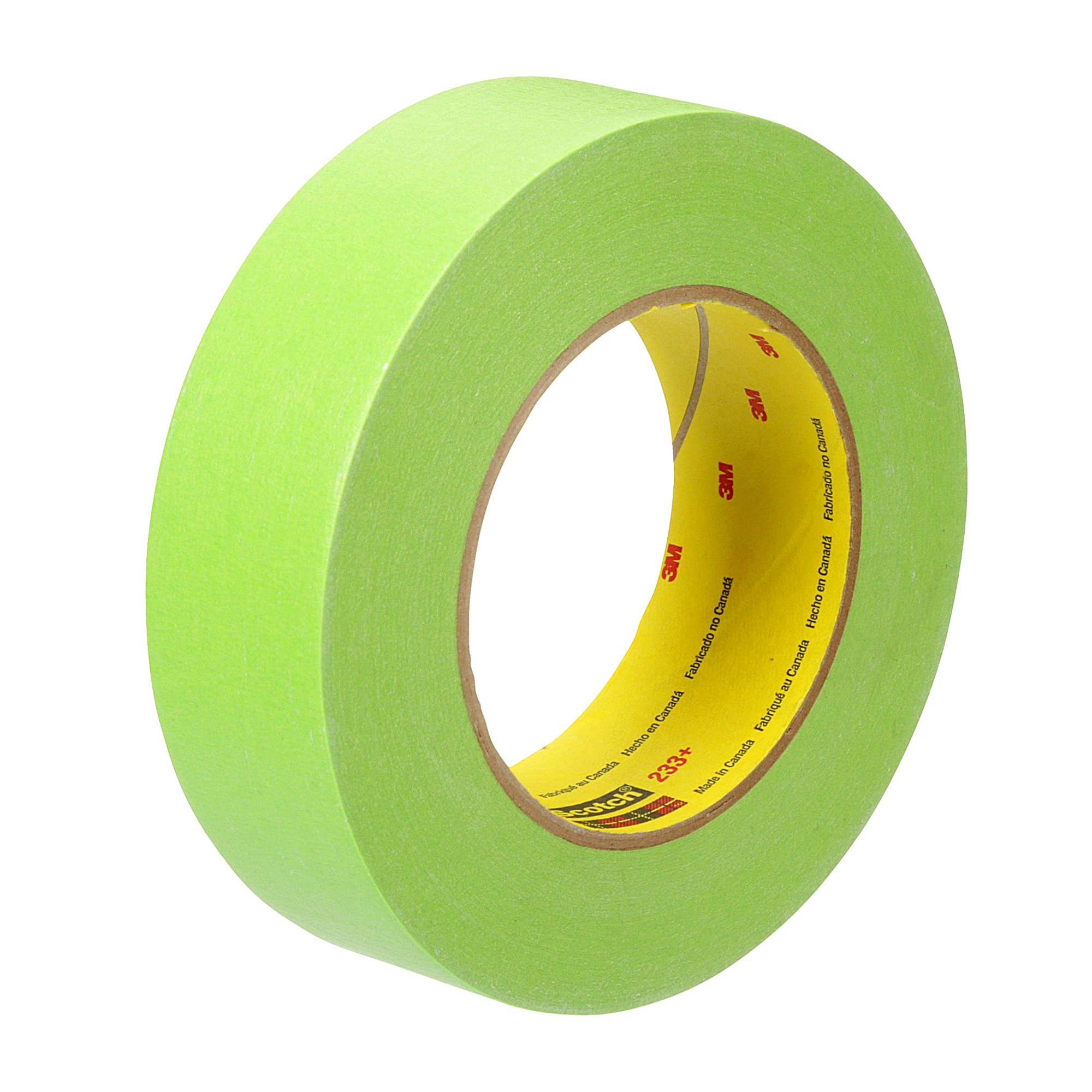 3M Scotch 233+ Performance Masking Tape 26338, 36 mm x 55 m​​, 1 Roll, Moisture Resistant, Flexible, Green Tape