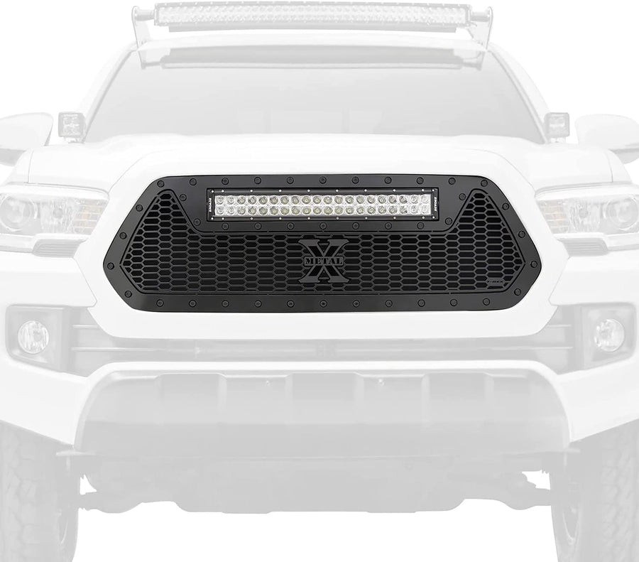 Tacoma Stealth Laser Torch Grille 2016-2017, Black, 1 Pc, Insert, Black Studs with (1) 20" LED - PN #7319411-BR