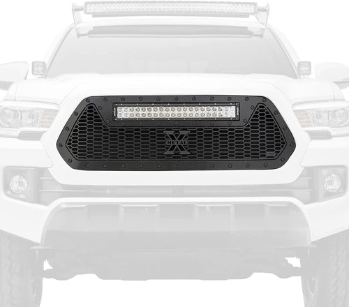 Tacoma Stealth Laser Torch Grille 2016-2017, Black, 1 Pc, Insert, Black Studs with (1) 20" LED - PN #7319411-BR