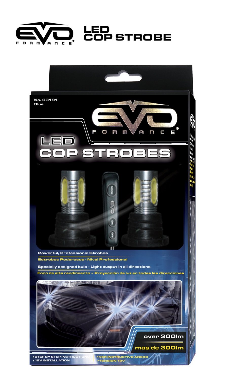 EVO Formance CIPA 93191 LED Headlight Strobe, Blue