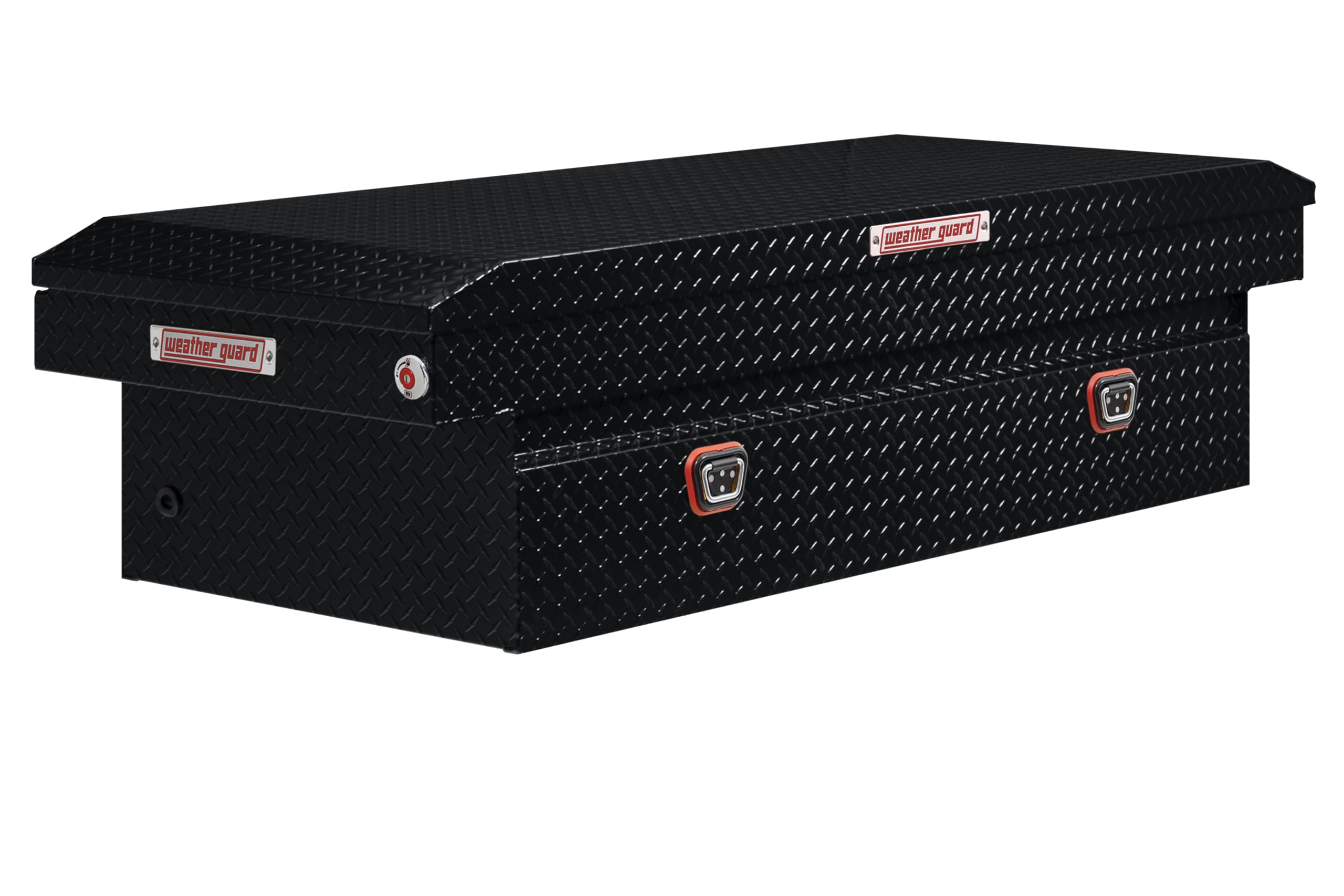 Weather Guard Saddle Box Model 117-5-04, Aluminum, Full Extra Wide, Gloss Black, 14.4 cu ft