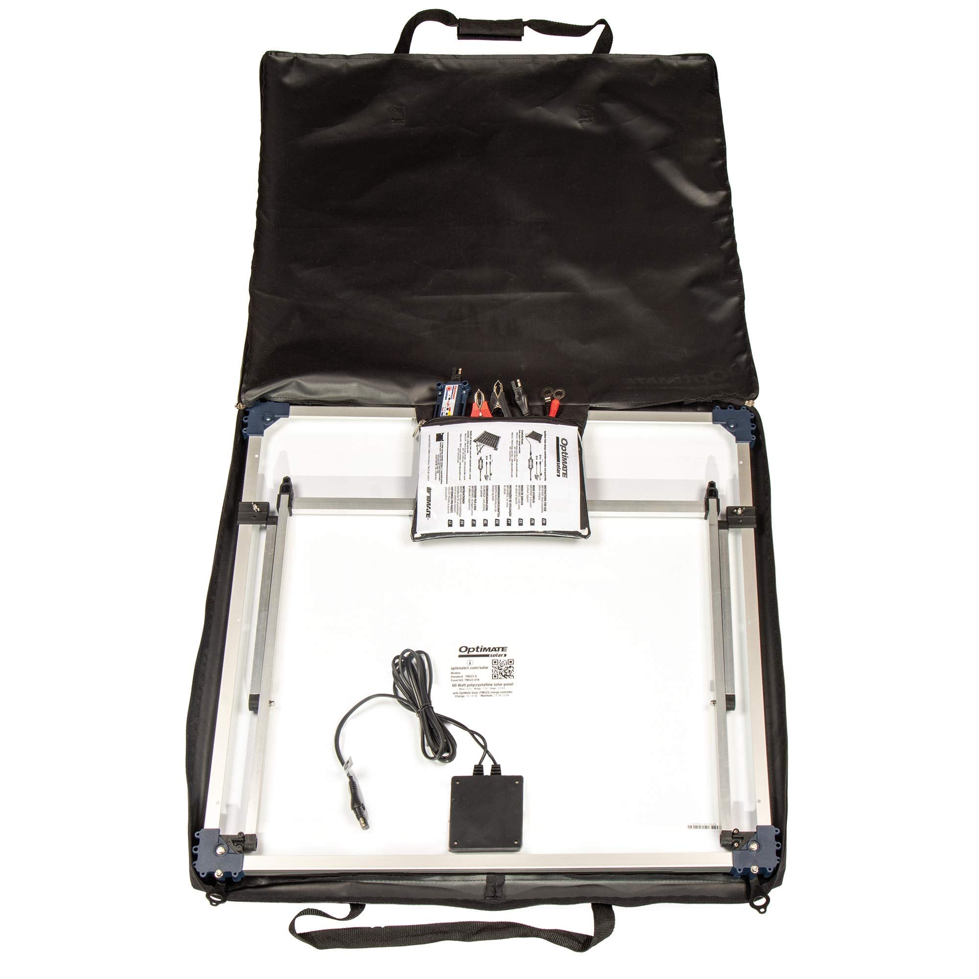 Solar Optimate 60W Travel kit, TM523-6TK, 6-Step 12V 5A Weatherproof Solar Battery Saving Charger & maintainer