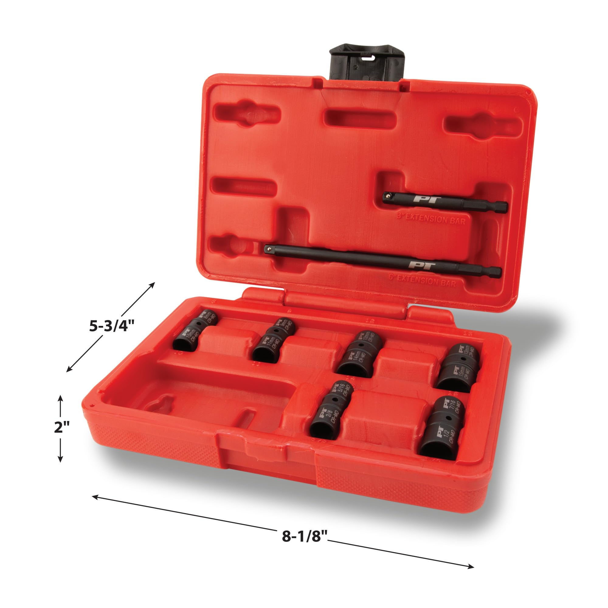 M799 Performance Tool 8Pc 1/4-Inch Drive Flip Socket Set - Includes: 5/16, 3/8, 7/16, 1/2 8mm, 10mm, 9mm, 11mm, 12mm, 14mm, 13mm and 15mm
