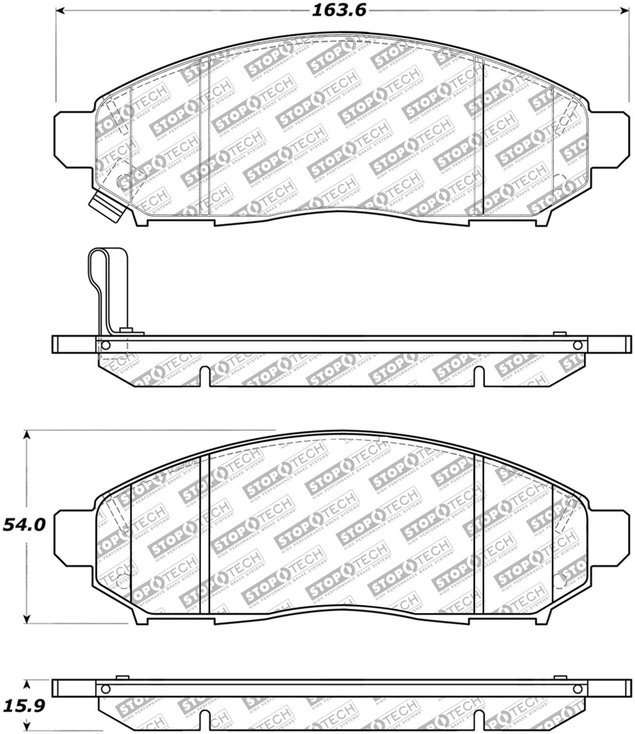 Brake Pads StopTech 305.10940 Street Select with Hardware