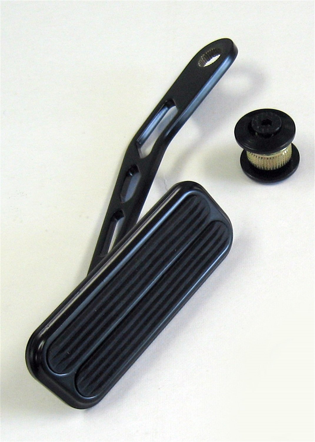 Black Steel Lokar XDBW-6007 Drive-By-Wire Spring-Loaded Throttle Pedal with Rubber