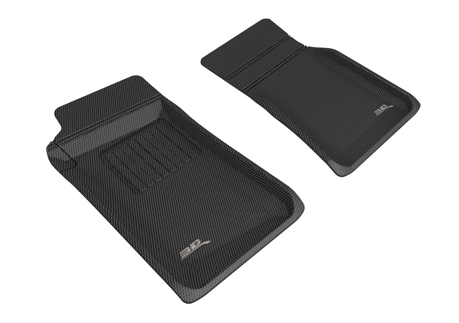 3D MAXpider Kagu Custom Fit Floor Mat (Black) Compatible with Mazda MX-5 Miata NA/MX-5 Miata NB 1989-2005 - Front Row