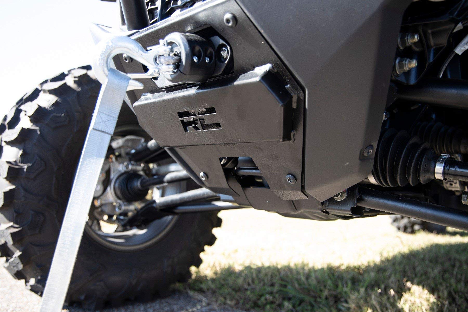 Winch Mount Rough Country for Polaris RZR PRO XP - Bolt-on Mounting Plate, Fits Most UTV Winches