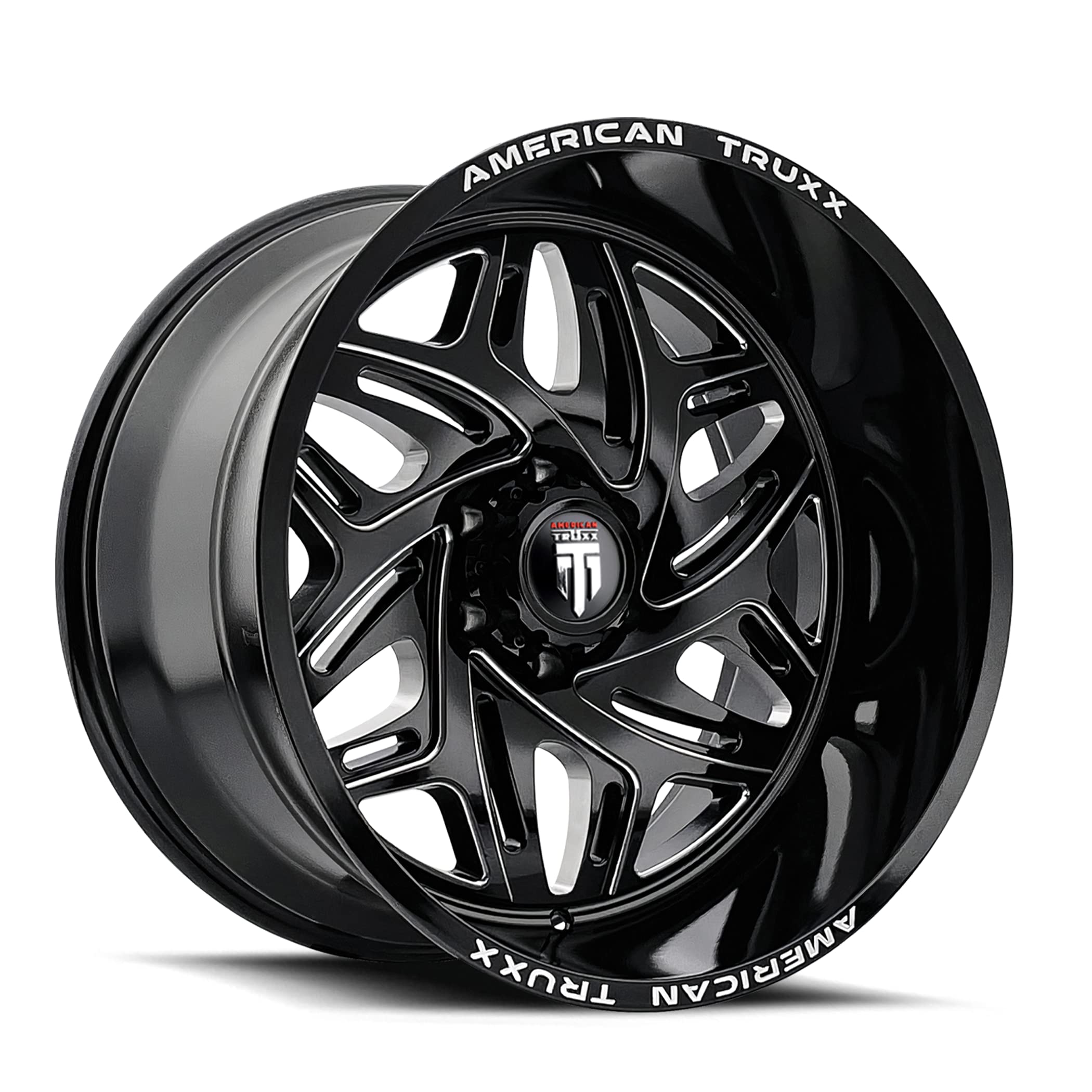 AT1914 American Truxx EUPHORIA Black Wheel Milled (20 x 10. inches /5 x 127 mm, -19 mm Offset)
