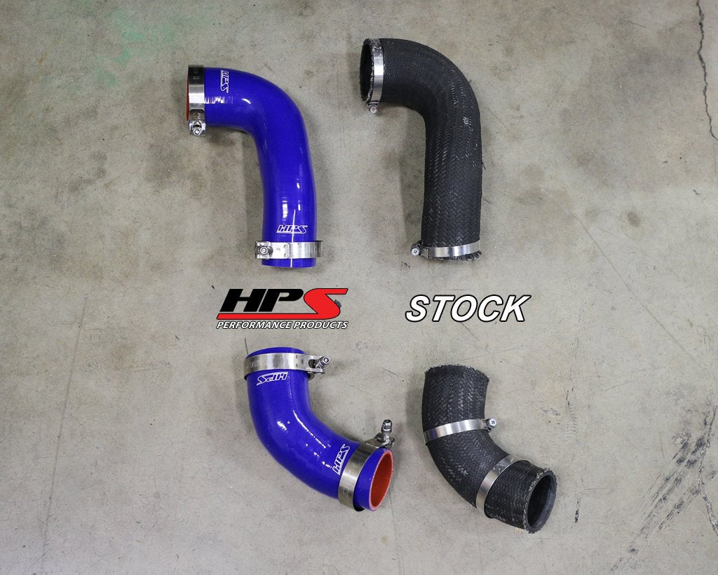 Black HPS 57-1227-BLK Silicone Intercooler Hose Kit