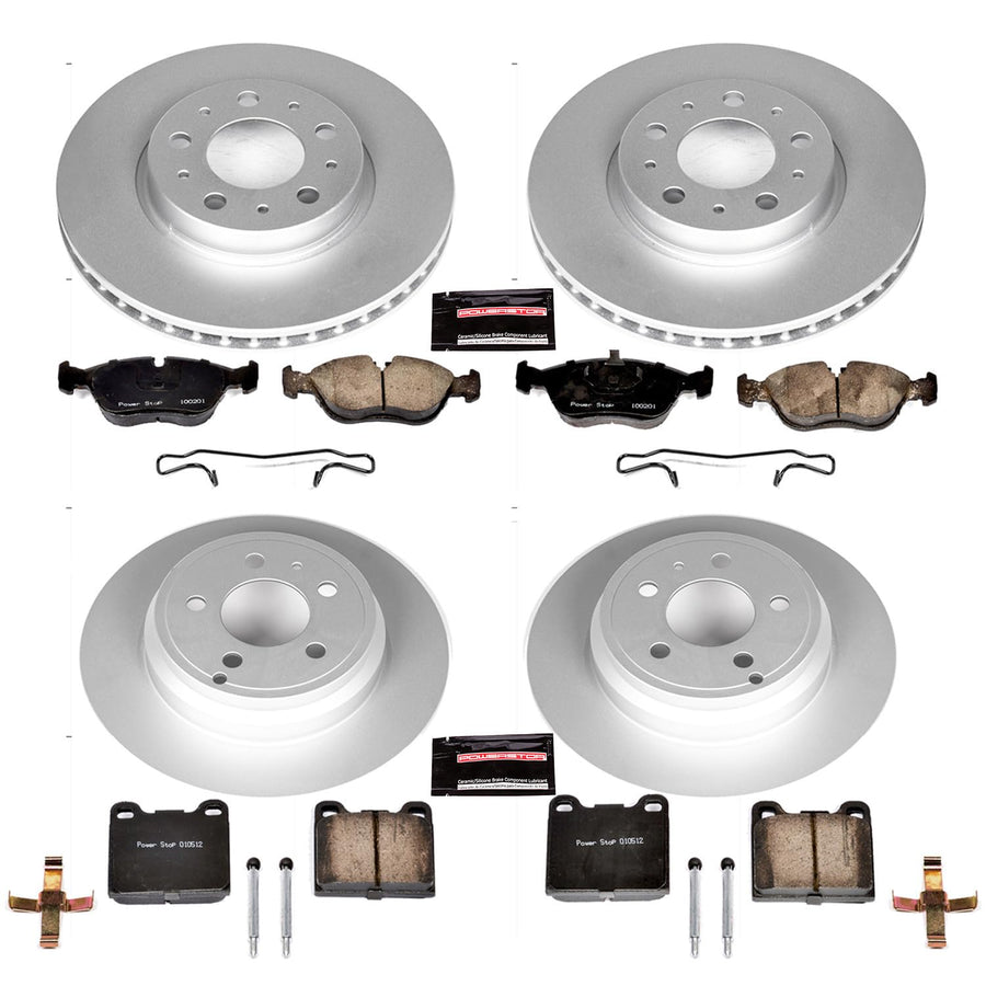 Power Stop CRK2728 Z23 Evolution Geomet Coated Brake Kit Front and Rear For Volvo 850 1994-1997, Volvo C70 1998-2004, Volvo S70 1998-2000, Volvo V70 1998-2000 [Model Specific]