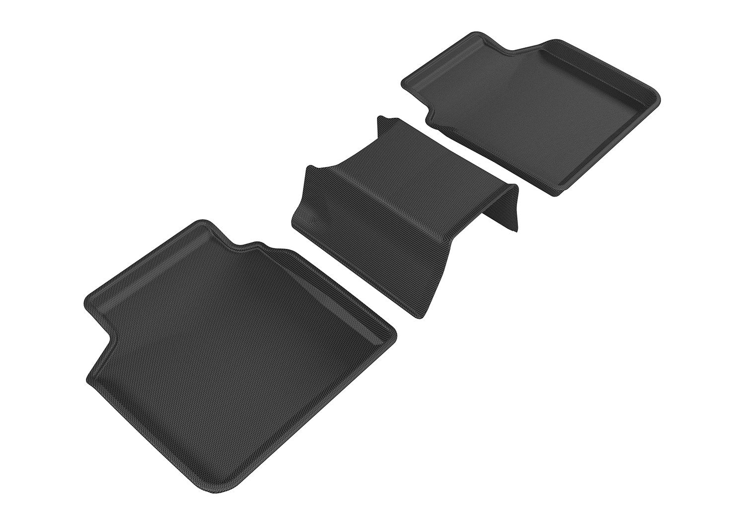 3D MAXpider Kagu Custom Fit All-Weather Floor Mat (Black) Compatible with BMW 7 Series (G11) RWD 2016-2022 - R2 (3Pcs)