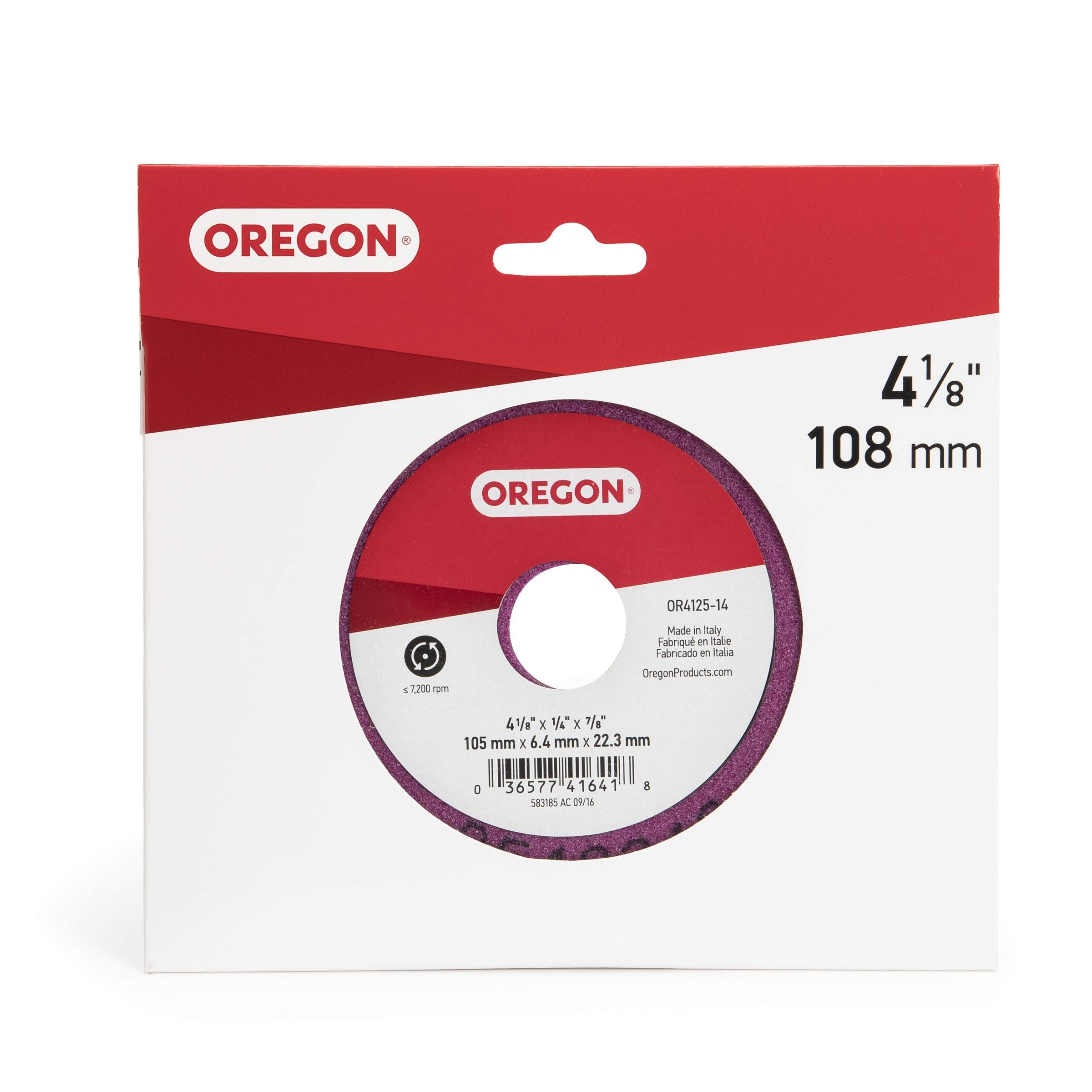 Oregon Grinding Wheel OR4125-14A for Saw Chain, 4-1/4-Inch by 1/4 Inch