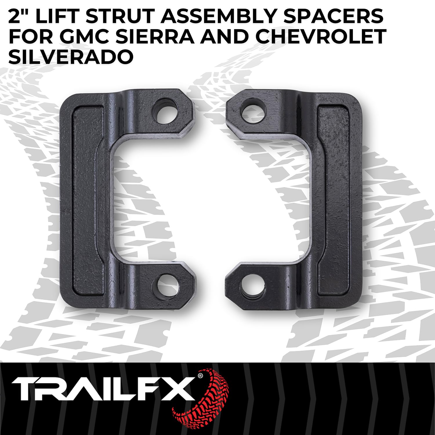 Trail FX Suspension Leveling Kit G20LL5, 2 Inch Lift, Lower Strut Spacer, Aluminum, With Strut Spacers And Installation Hardware