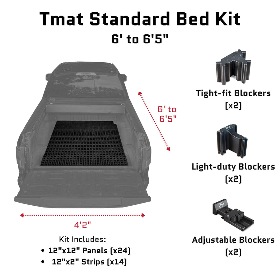 Truck Bed Organizer Tmat Storage System Slide Out Mat (Universal Fit or Standard Beds 6' to 6'5')