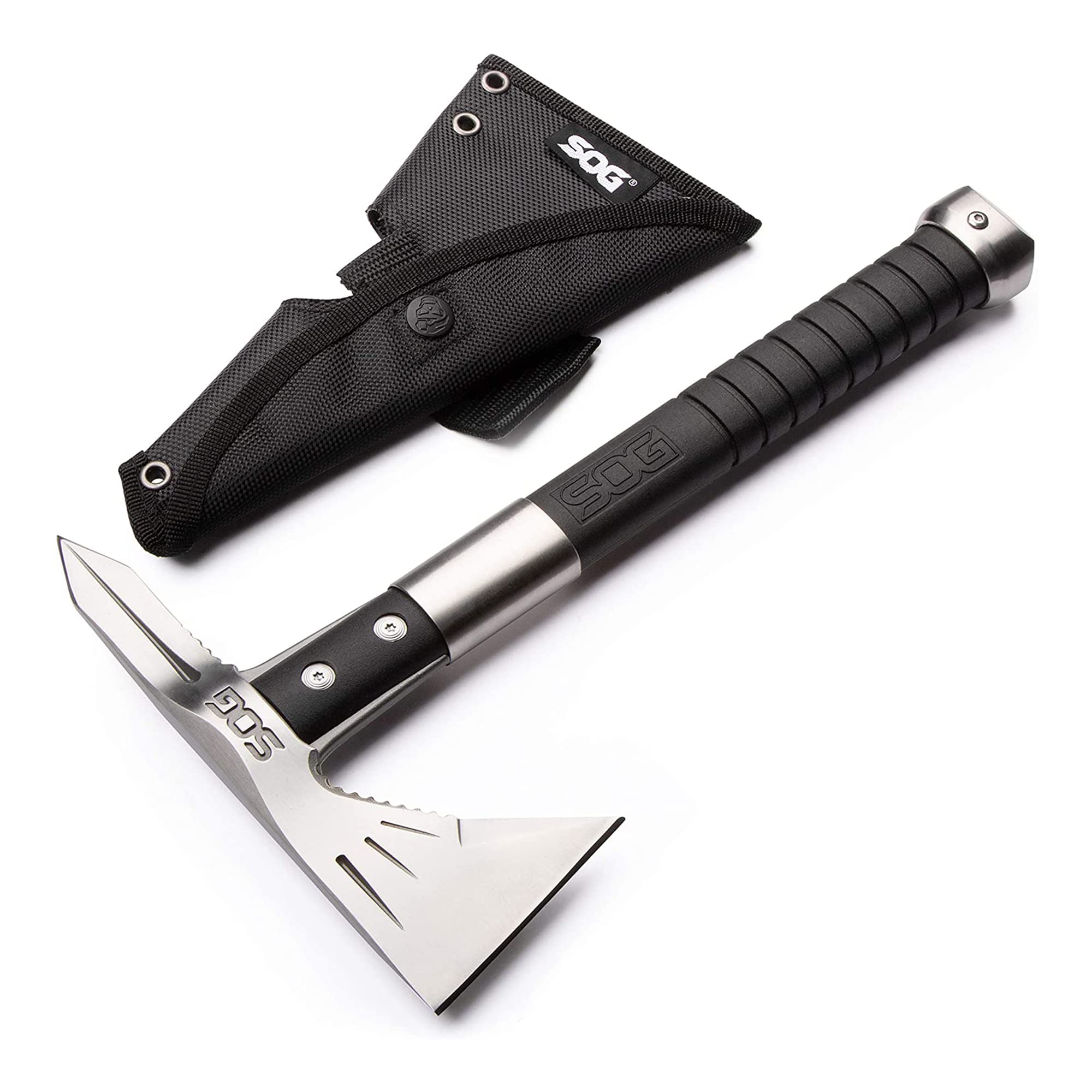 SOG Tactical Hatchet Tomahawk - Voodoo Hawk Mini Tactical Axe, Throwing Hatchet w/ 2.75 Inch Blade for Survival Sports and Camping Axes (F182N-CP)