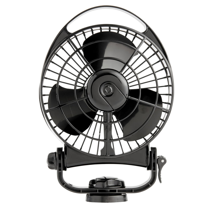 BORA II SEEKR | 12/24 V Auto-Sensing DC 3‑Speed Cabin Fan | 6″ Compact Marine & RV Air Circulation | Quiet High‑Efficiency Blade | Touch Control | Powerful Performance with Low Power Draw | Black