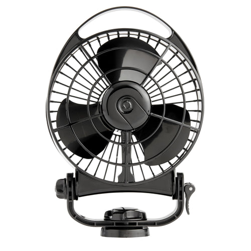 BORA II SEEKR | 12/24 V Auto-Sensing DC 3‑Speed Cabin Fan | 6″ Compact Marine & RV Air Circulation | Quiet High‑Efficiency Blade | Touch Control | Powerful Performance with Low Power Draw | Black