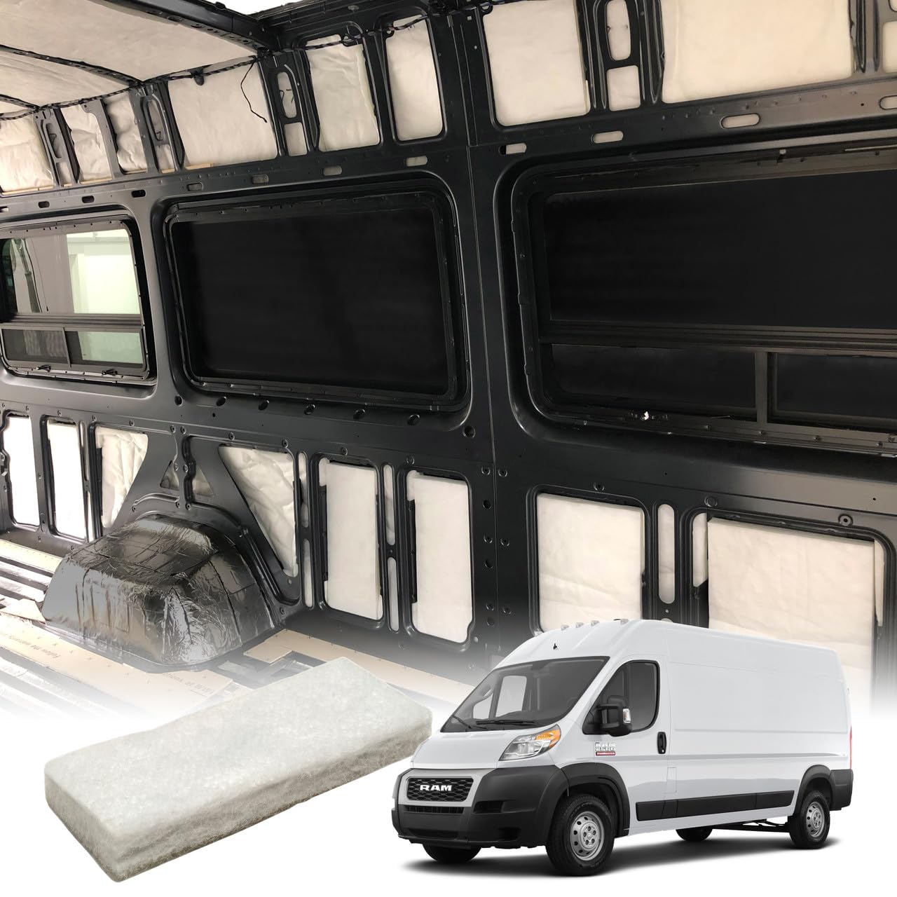 22-'23 Ram ProMaster 159 WB High Cube Ext - Design Engineering 12mm D-Mat Insulation Kit