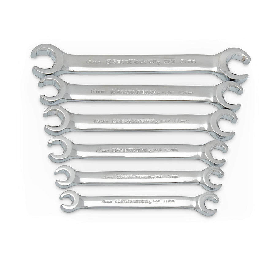 6 Pc. GEARWRENCH Flare Nut Wrench Set, Metric - 81906