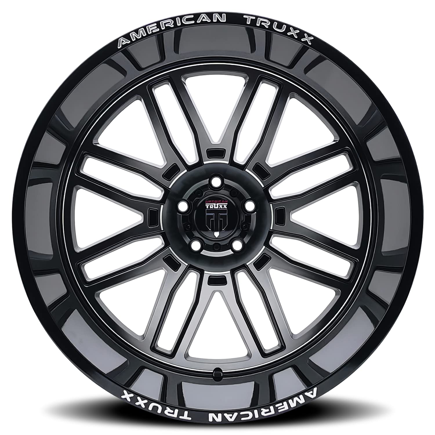 American Truxx AT1915 20x10 Restless 6x5.5-25 Black/Machined Wheel Rim 20" Inch