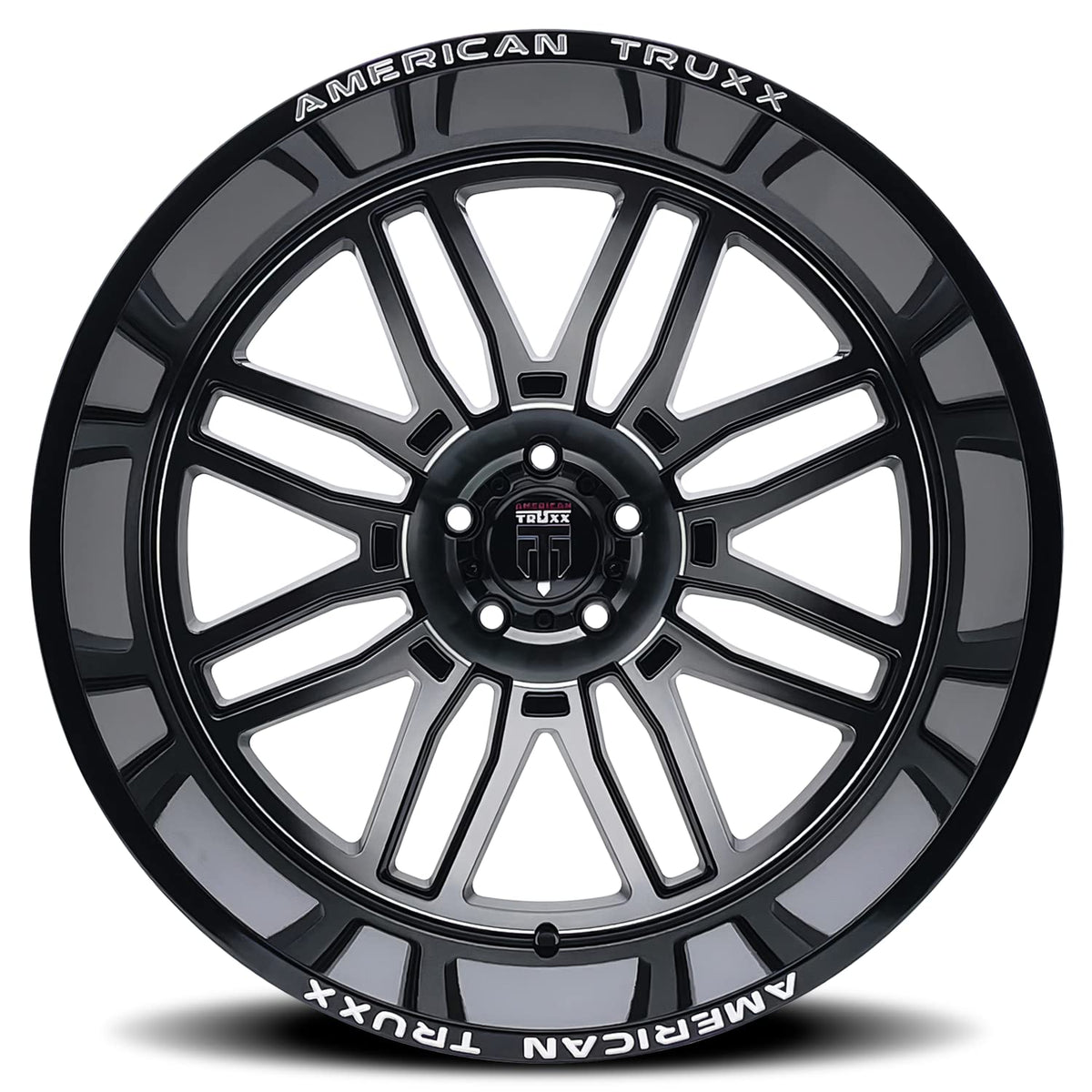 AT1915 Restless American Truxx 24x14 6x135-76mm Black/Machined Wheel Rim