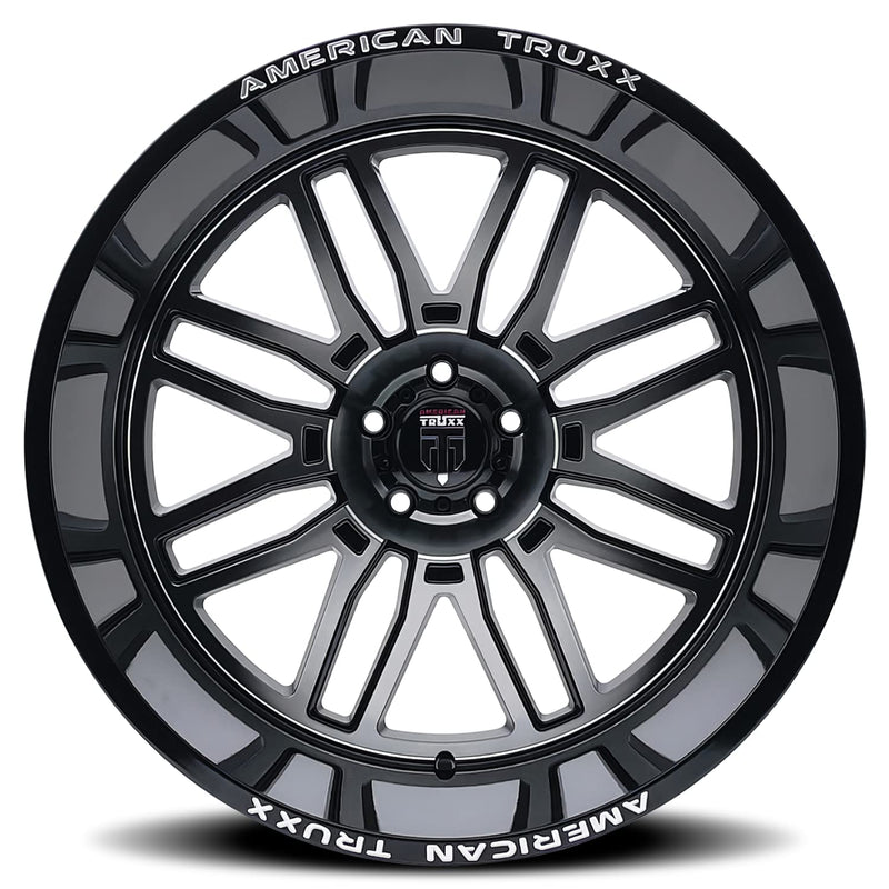 AT1915 Restless American Truxx 24x14 6x135-76mm Black/Machined Wheel Rim
