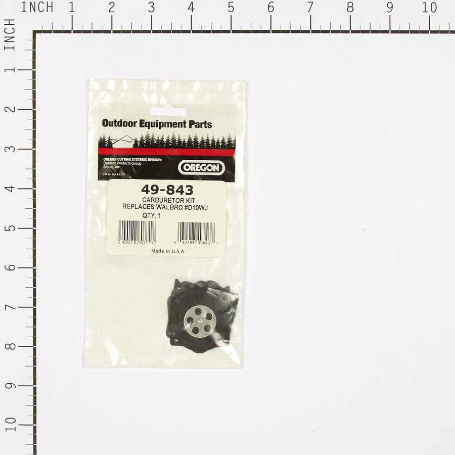 49-843 Oregon Diaphragm and Gasket Kit Replaces Walbro D10-WJ