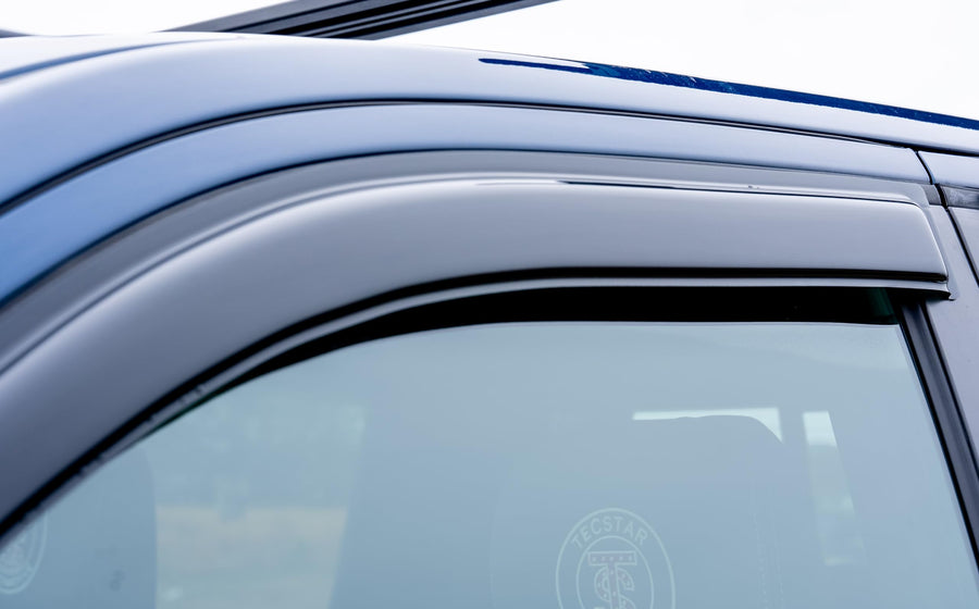 Off Road Black Horse [BHOR Tape On Rain Guards/Wind Deflectors Compatible with 2021-2024 Toyota Sienna Smoke 4 PCs - 14T187