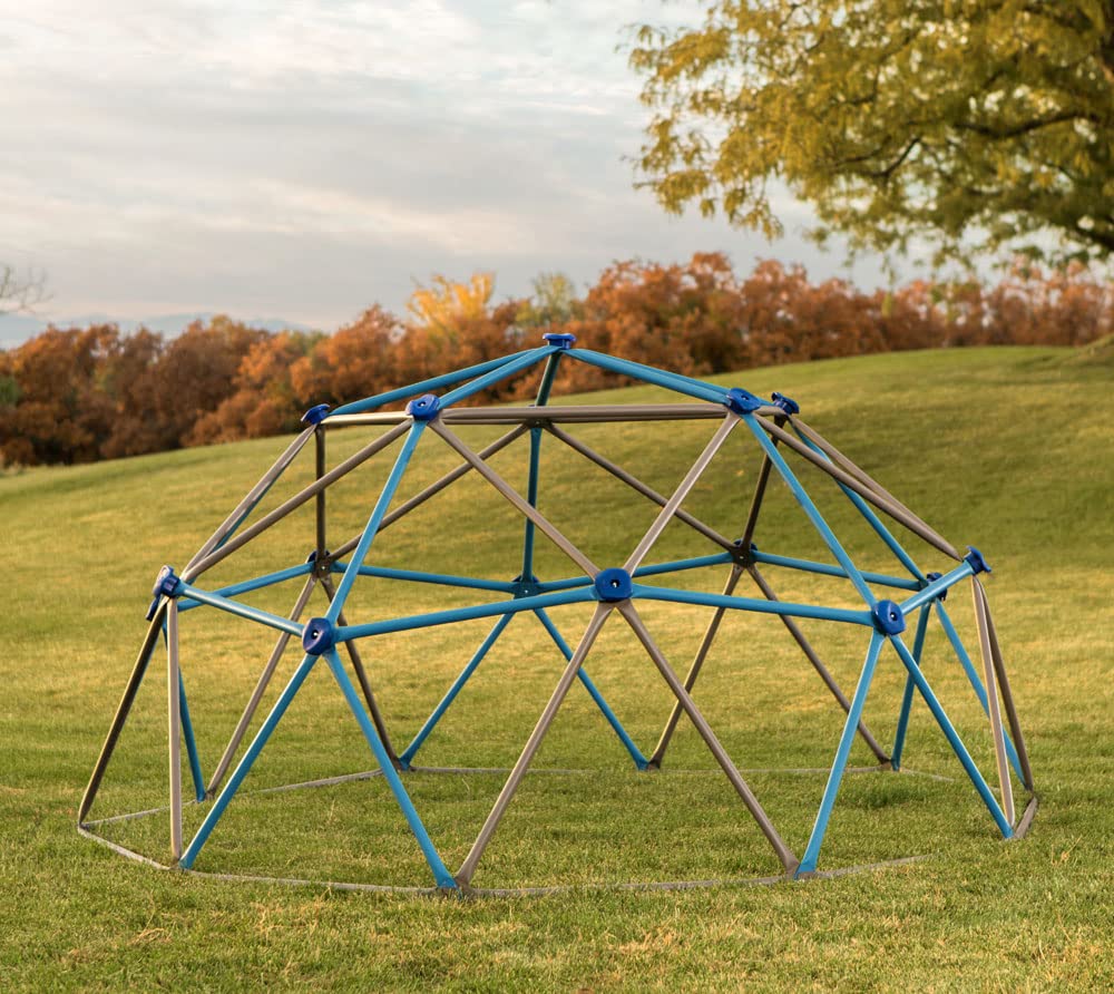 Lifetime Geometric Dome Climber 90939 Jungle Gym, 4.5' High x 9' Wide, Blue & Brown