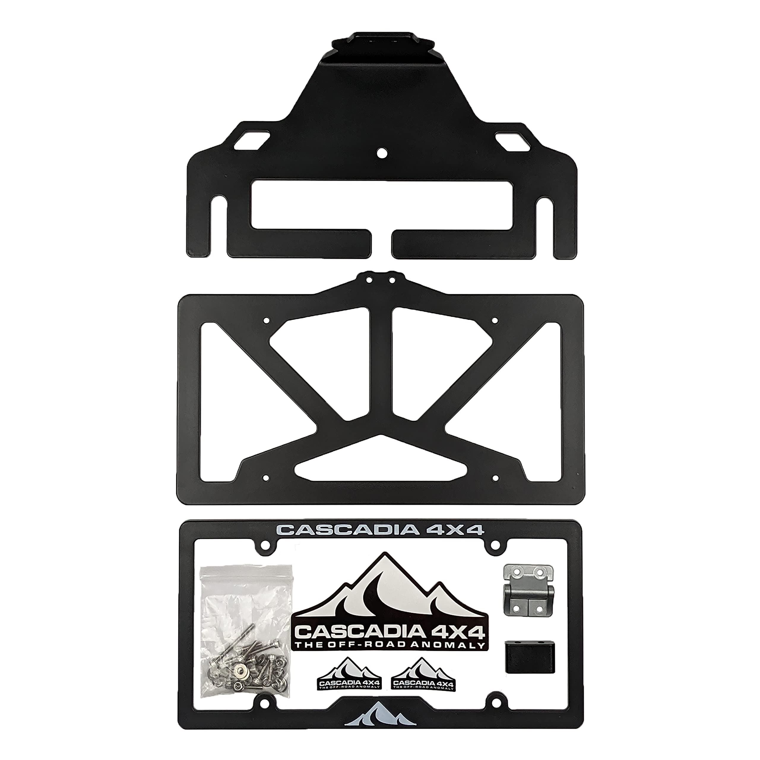 Winch License Plate Mounting System Cascadia 4x4 Flipster V3 | Hawse, Roller, Recessed Fairlead
